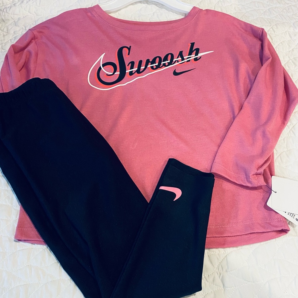 Nike Kids Pink and Black Matching Set